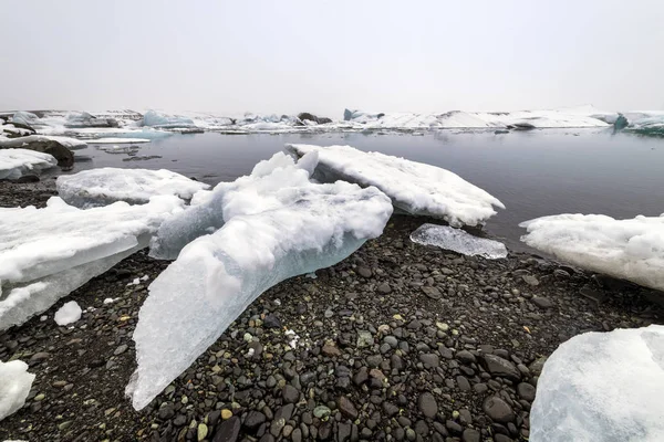 Laguna ghiacciaio jokulsarlon, ghiacciaio ghiacciato — Foto Stock