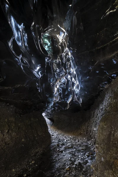 Kristal Mavi Buz Mağarası Skaftafell — Stok fotoğraf