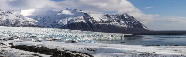 Skaftafell jäätikkö panoraama — kuvapankkivalokuva