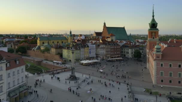 Παλιά πόλη στη Βαρσοβία — Αρχείο Βίντεο