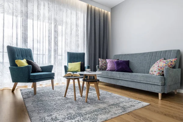 Design de interiores moderno sala de estar — Fotografia de Stock