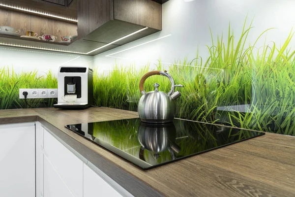 Moderní interiérový design-kuchyně — Stock fotografie