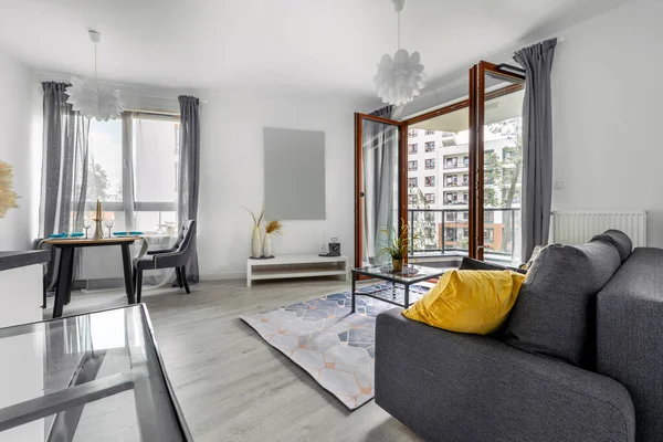 Modern Interior Design Living Room Small Apartment — Stock Photo, Image