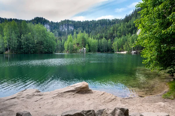 Adršpašské Jezero Teplice Adršpašské Skály Východní Čechy Česká Republika — Stock fotografie