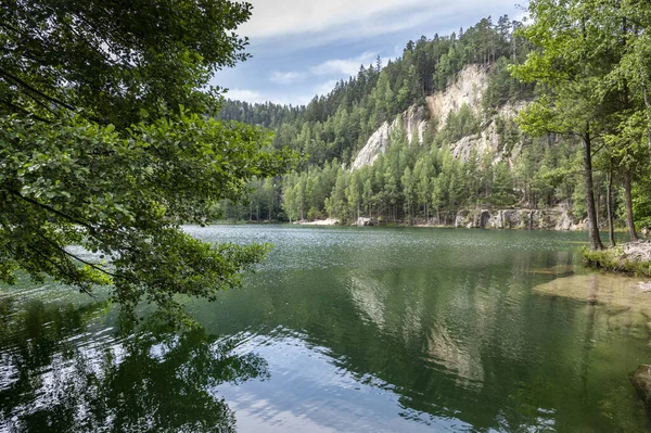 Adršpašské Jezero Teplice Adršpašské Skály Východní Čechy Česká Republika — Stock fotografie