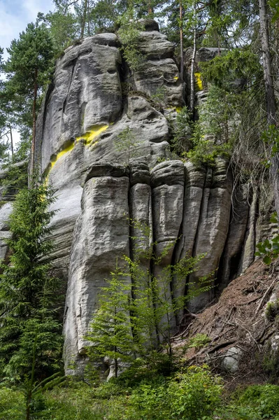 Famose Torri Pietra Arenaria Adrspach Teplice Rocks Alte Torri Pietra — Foto Stock