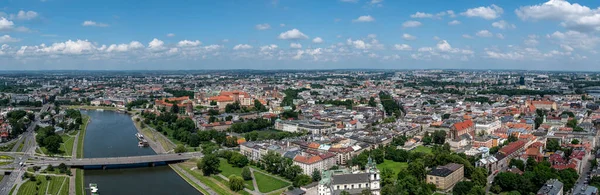 Panoramic View Krakow Historic Capital Poland Dusring Sunny Day — Stock Photo, Image