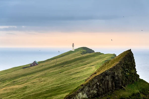 Северный Природный Ландшафт Остров Майкинес Фарерские Острова Дания — стоковое фото