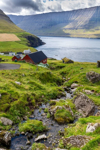 Vidareidis Pueblo Isla Vidoy Las Islas Feroe Dinamarca — Foto de Stock