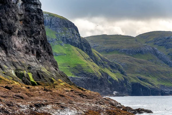 Paesaggio Naturale Nordico All Alba Isola Stremnoy Isole Faroe Danimarca — Foto Stock
