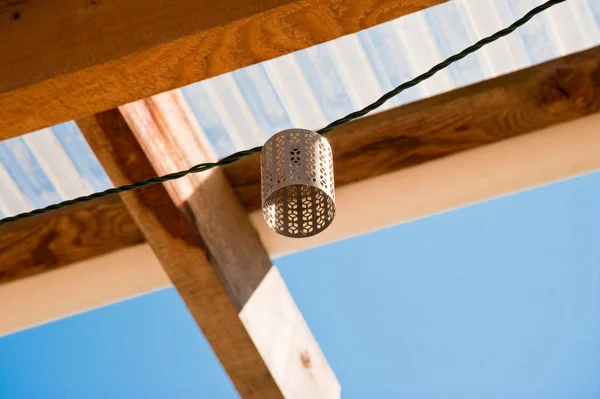 Decorative Light Shade Wooden Beams — Stock Photo, Image