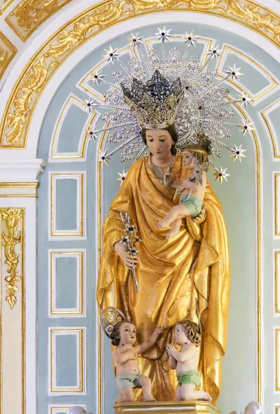Валенсія Іспанія Червня 2018 Мадонна Дитиною Ісусом Статуя Церкві Святого — стокове фото