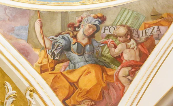 Valencia Spania Juni 2018 1600 Tallets Fresco Sankt Nikolas Kirke – stockfoto