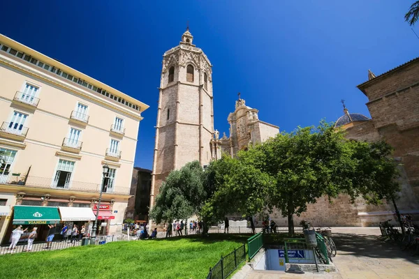 Valencia Spanien Juni 2018 Valencia Kathedrale Jahrhundert Und Torre Del — Stockfoto