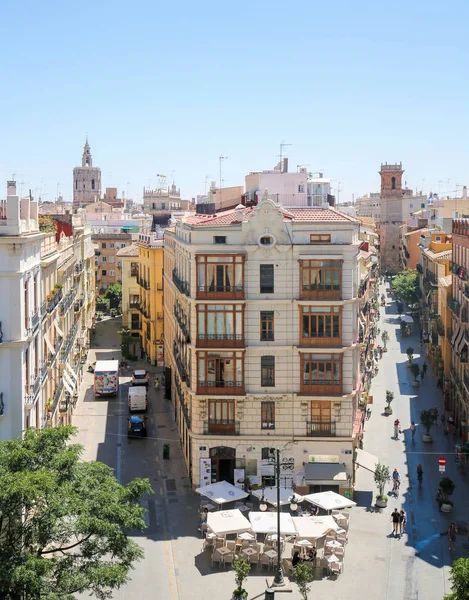 Vue Depuis Porte Serrano Porte Serrans Sur Centre Valence Espagne — Photo