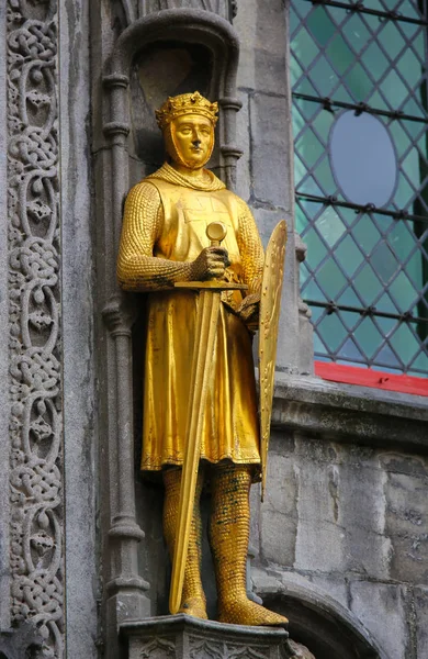 Bruges Belgio Agosto 2018 Statua Nella Basilica Del Santo Sangue — Foto Stock