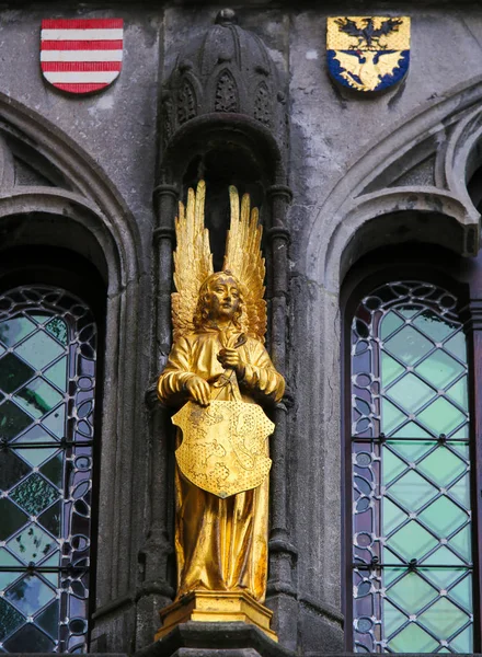 Bruges Belgium August 2018 Statue Basilica Holy Blood Bruges Angel — Stock Photo, Image