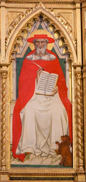Florence Italië Augustus 2018 Schilderij Van Saint Hieronymus Jerome Basiliek — Stockfoto