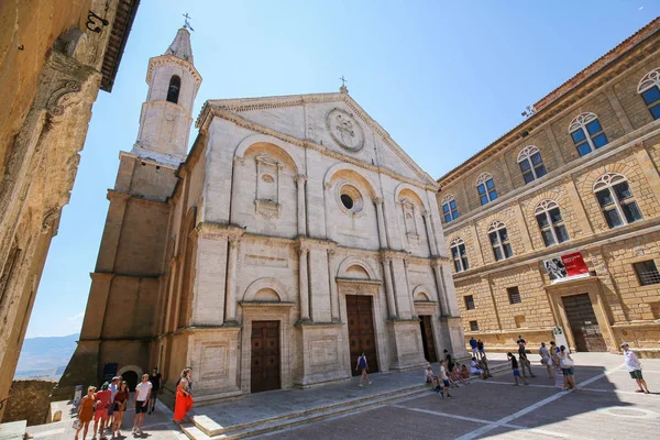 Pienza Italië Augustus 2018 Duomo Kathedraal Het Centrum Van Het — Stockfoto