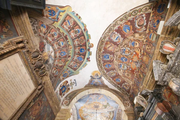 Archiginnasio Bologna 1088 Kurulan Eski Üniversitesi Dünyanın Kütüphanesi Arma Seçilmiş — Stok fotoğraf