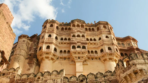 Mehrangarh Forte Mehran Século Localizado Jodhpur Rajastão Dos Maiores Fortes — Fotografia de Stock