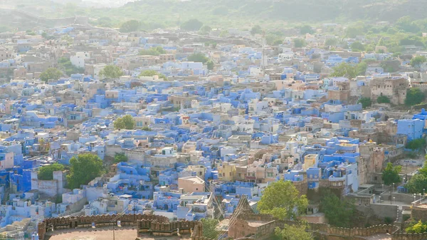 Aerial View Blue Houses Jodhpur Rajasthan India — Stock Photo, Image