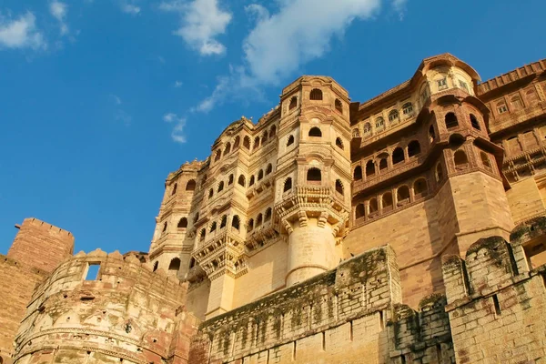 Mehrangarh Mehran Fort Secolo Situato Jodhpur Rajasthan Uno Dei Più — Foto Stock