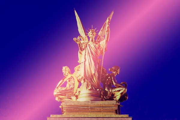 Estatua Del Siglo Xix Llamada Poesie Poesía Palais Garnier Famoso —  Fotos de Stock