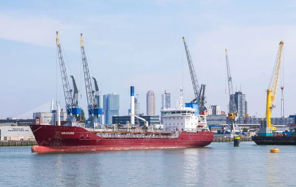 Rotterdam Nederland Augustus 2015 Zicht Haven Van Rotterdam Zuid Holland — Stockfoto