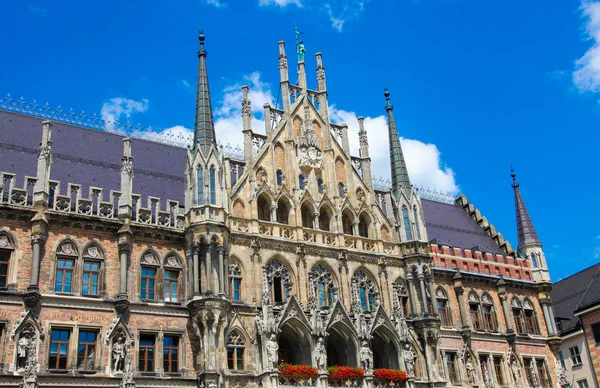 Neues Rathaus Nouvelle Mairie Sur Marienplatz Dans Vieille Ville Munich — Photo