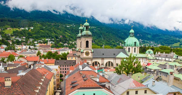 Panoramic View Dom Old Center Innsbruck Austria — Stock Photo, Image