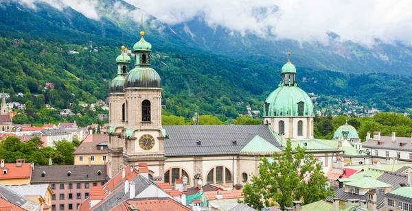 Vista Panorámica Del Dom Centro Antiguo Innsbruck Austria — Foto de Stock