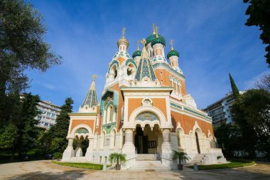Rus Ortodoks Katedrali, St Nicholas Nice, Fransa, Batı Avrupa'nın en büyük Doğu Ortodoks Katedrali.