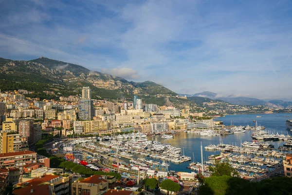 Monaco November 2018 View Rocher Luxury Yachts Port Principality Monaco — Stock Photo, Image