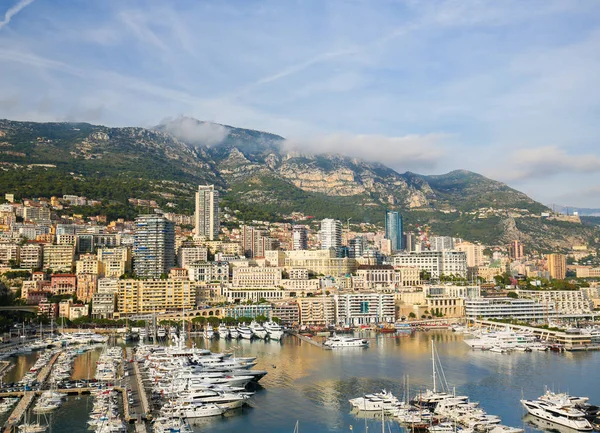 Monaco November 2018 Lyxbåtar Port Hercule Furstendömet Monaco Franska Riveira — Stockfoto