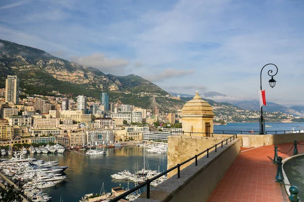 View Rocher Luxury Yachts Port Principality Monaco French Riveira — Stock Photo, Image