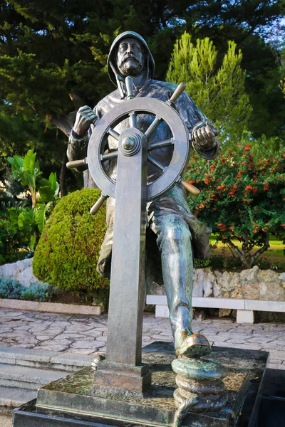 Mônaco Novembro 2018 Estátua Príncipe Alberto Como Marinheiro Nos Jardins — Fotografia de Stock