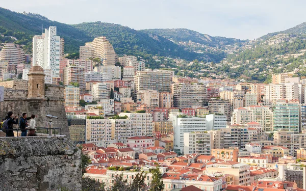 Mónaco Noviembre 2018 Vista Desde Rocher Sobre Los Edificios Centro — Foto de Stock