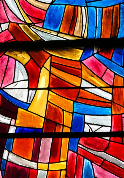 Vidro manchado em Paris, Igreja de St Severin — Fotografia de Stock