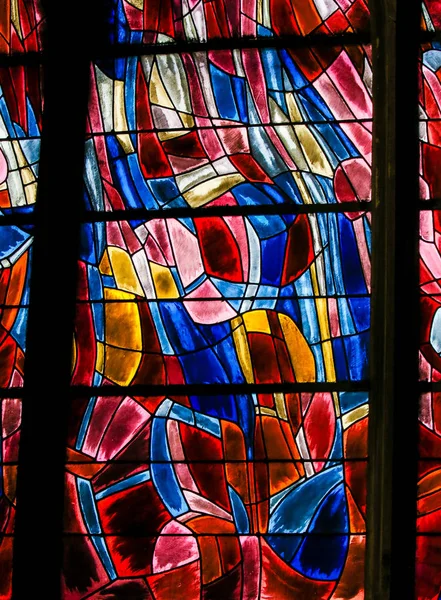 Vidro manchado em Paris, Igreja de St Severin — Fotografia de Stock