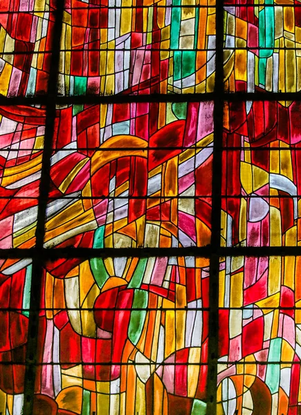 Gebrandschilderd glas in Parijs, Sint-Severin kerk — Stockfoto