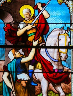 Stained Glass in Paris - St Martin of Tours clipart