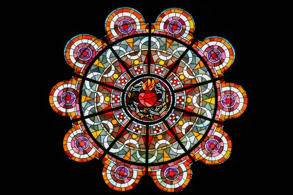 Sacred Heart of Jesus - Stained Glass in Sacre Coeur, Paris — Stock Photo, Image
