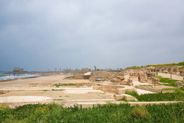 İsrail'deki Caesarea Antik Roma Kenti — Stok fotoğraf