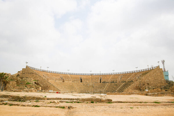 Ancient Roman Theater of Caesarea in Israel