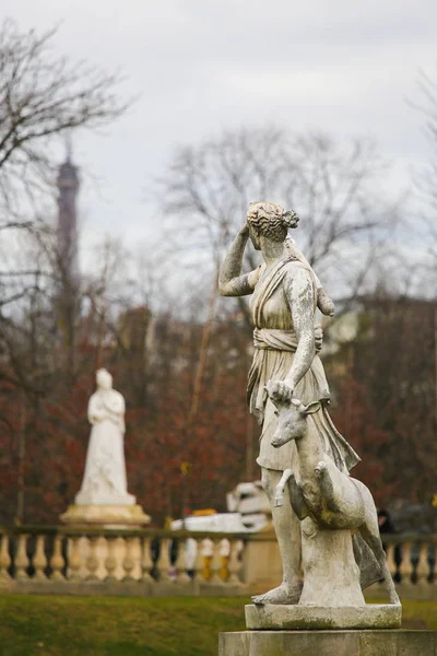 Socha Diany v Jardin du Lucembursko, Paříž, Francie — Stock fotografie