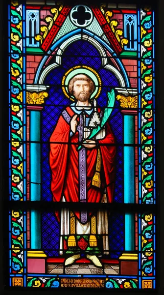 Stained Glass in Notre-Dame-des-flots, Le Havre — Stock Photo, Image
