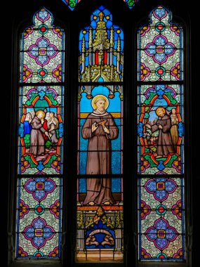 Stained Glass of Saint Francis of Assisi clipart
