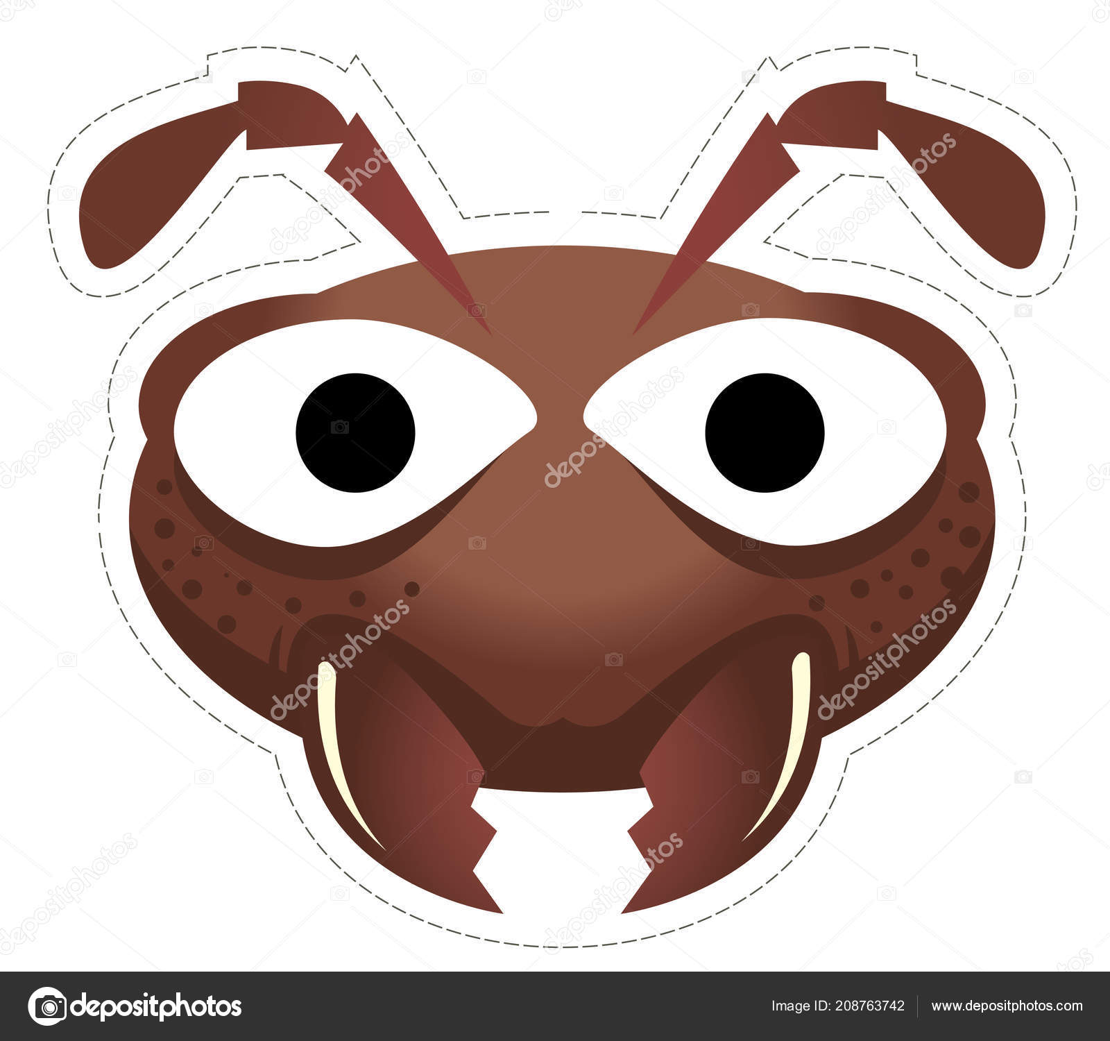 ant mask children masquerade stock vector yurikswo 208763742