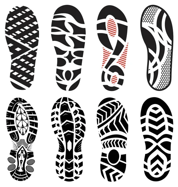 High detail Shoe Tracks collection — Stock Vector © Fourleaflovers #6088528